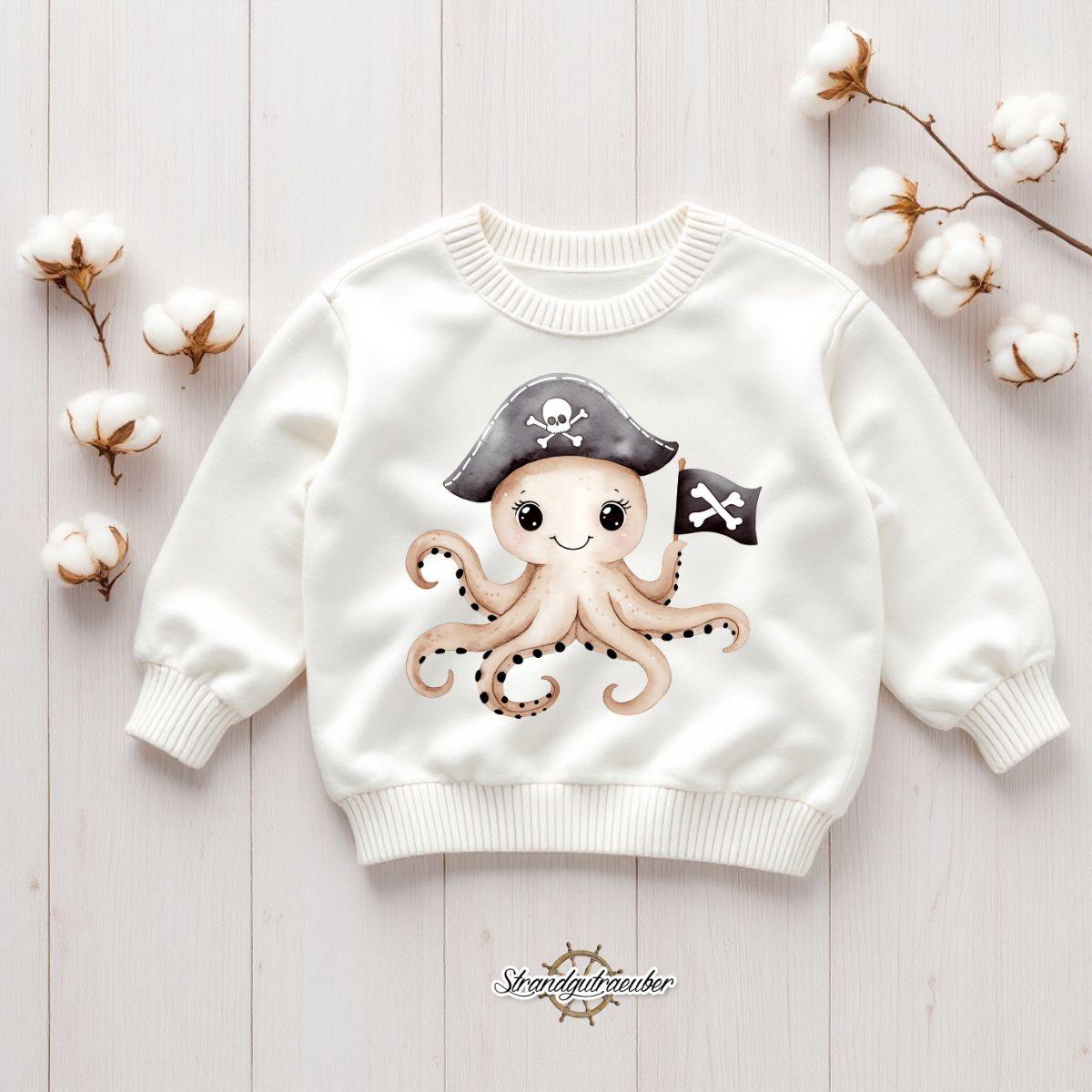 Buegelbild Piratenkrake Buegelbild Piratenkrake